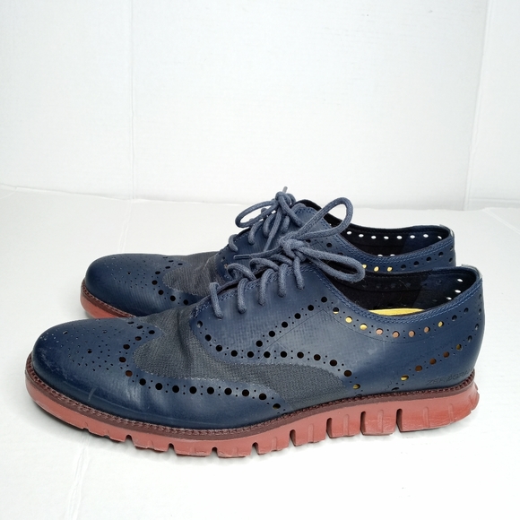 Cole Haan Zerøgrand Wingtip Oxford Lace-ups in Blue Size 10 - Picture 5 of 10